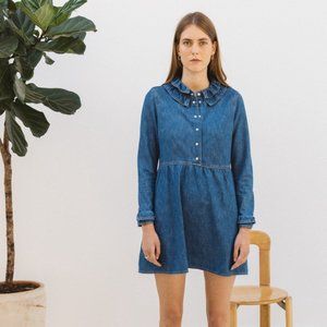 Balzac Paris Denim Dress ROBE BELKIS Size 44 L XL